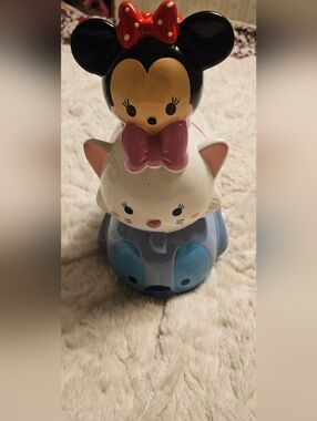 Stacked Disney Tsum Tsum Bank. Minnie, Marie, Stitch